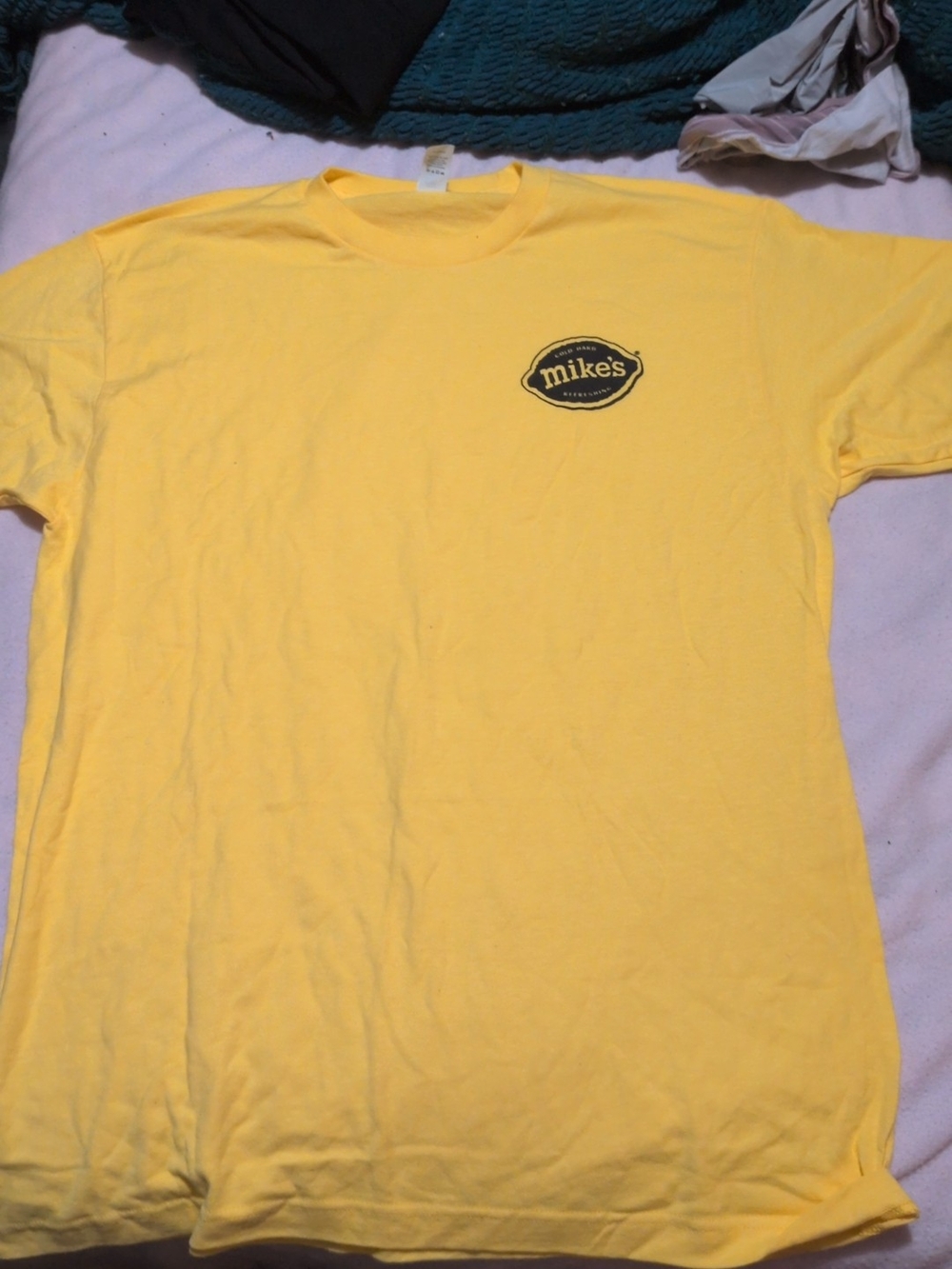 Tultex Yellow Short Sleeve T-Shirt with Small Chest Logo